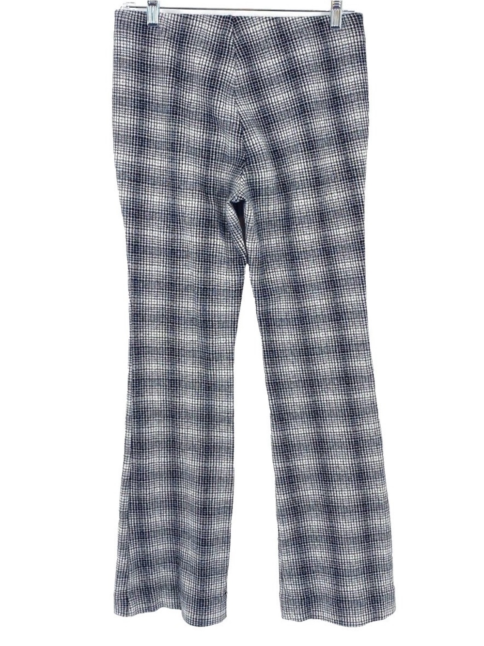 MAEVE ANTHROPOLOGIE ELASTIC WAIST PLAID KICK FLARE SIZE SMALL BLACK & WHITE - Picture 3 of 10